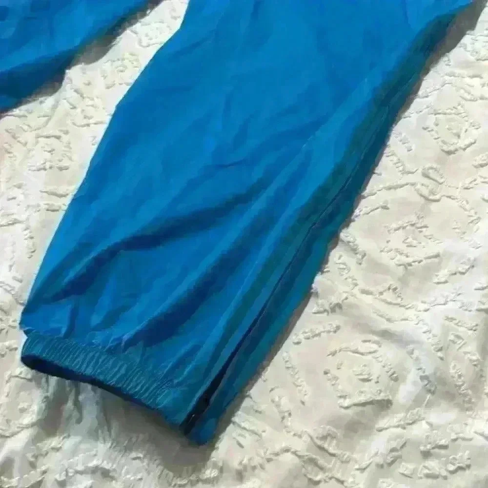 Patagonia Vintage Teal Nylon Hiking Windbreaker Ankle Zip Jogger Pants Large